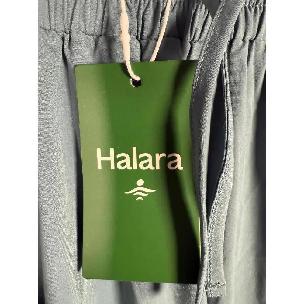 NWT Halara High Waisted Drawstring Pocket Hem Casual Joggers Mineral Blue Size L - Picture 7 of 11
